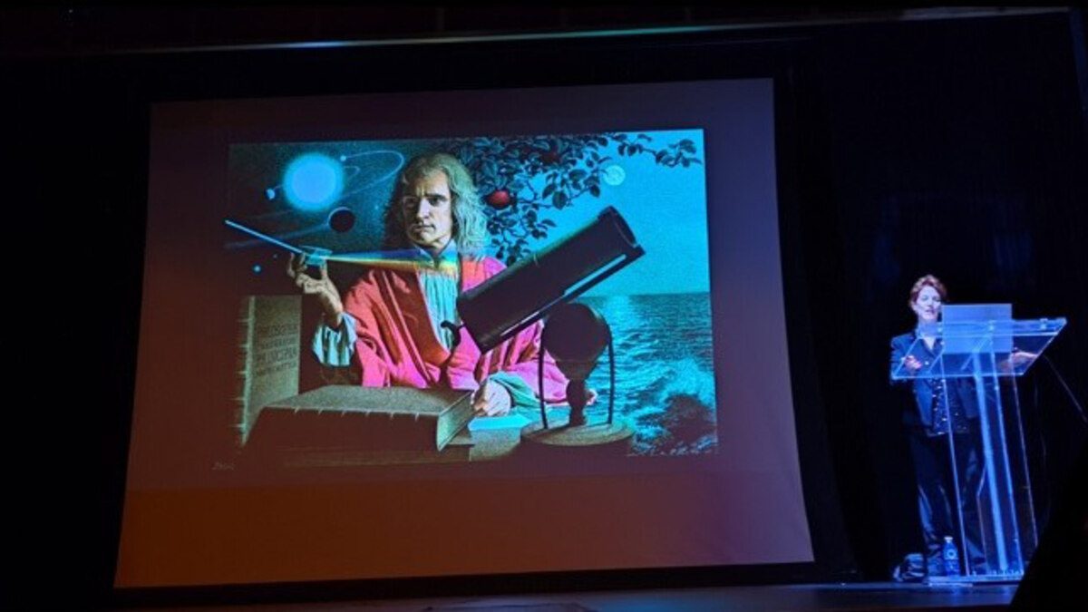 Illustration referencing artistic genius and madness, shown during Louise Garman's talk